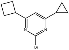 2-bromo-4-(cyclobutyl)-6-cyclopropylpyrimidine 化学構造式