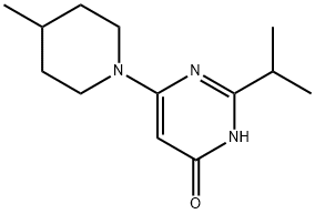 4-Hydroxy-2-(iso-propyl)-6-(4-methylpiperidin-1-yl)pyrimidine, 1412956-73-0, 结构式
