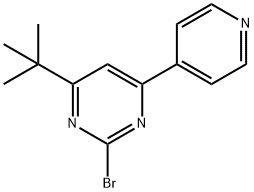 2-bromo-4-(pyridin-4-yl)-6-(tert-butyl)pyrimidine Struktur