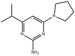 2-Amino-4-(pyrrolidin-1-yl)-6-(iso-propyl)pyrimidine,1412958-63-4,结构式