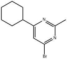4-bromo-6-cyclohexyl-2-methylpyrimidine Struktur