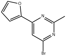 4-bromo-6-(2-furyl)-2-methylpyrimidine Struktur