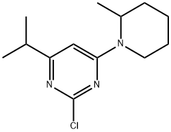 2-Chloro-4-(2-methylpiperidin-1-yl)-6-(iso-propyl)pyrimidine Structure