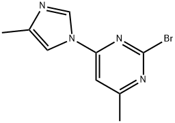 2-Bromo-4-(4-methyl-1H-imidazol-1-yl)-6-methylpyrimidine Struktur