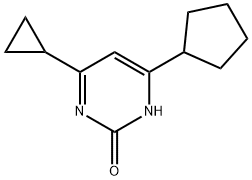2-hydroxy-4-(cyclopentyl)-6-cyclopropylpyrimidine 化学構造式