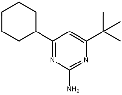 2-amino-4-(cyclohexyl)-6-(tert-butyl)pyrimidine, 1412961-59-1, 结构式