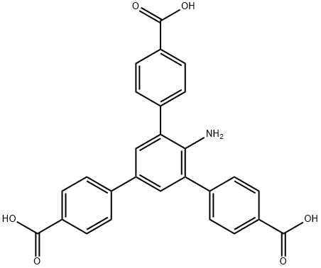 2′-氨基- 5′- ( 4 -羧基苯基) - [ 1,1′: 3′,1″-三联苯基] - 4,4″-二羧酸 结构式