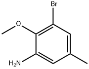 3-Bromo-2-methoxy-5-methyl-phenylamine Struktur