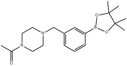 1-(4-{[3-(tetramethyl-1,3,2-dioxaborolan-2-yl)phenyl]methyl}piperazin-1-yl)ethan-1-one,1416367-07-1,结构式