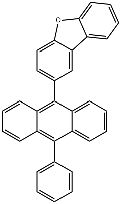 2-(10-Phenyl-9-anthracenyl)dibenzofuran Structure