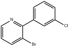 3-溴-2-(3-氯苯基)吡啶,1417519-07-3,结构式