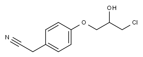 2-[4-(3-chloro-2-hydroxypropoxy)phenyl]acetonitrile Structure