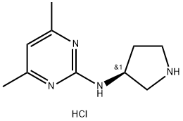 (S)-4,6-dimethyl-N-(pyrrolidin-3-yl)pyrimidin-2-amine hydrochloride,1421010-03-8,结构式