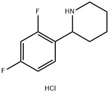 2-(2,4-二氟苯基)哌啶盐酸盐 结构式