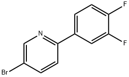 3-Bromo-6-(3,4-difluorophenyl)pyridine 结构式