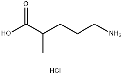 5-氨基-2-甲基戊酸盐酸盐 结构式