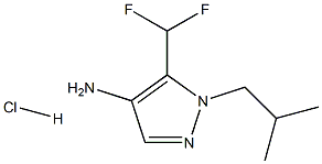 5-(二氟甲基)-1-(2-甲基丙基)-1H-吡唑-4-胺盐酸盐, 1423023-88-4, 结构式