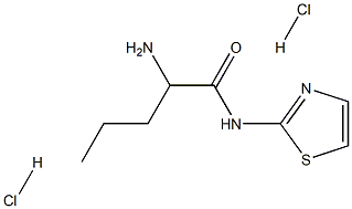 2-氨基-N-(1,3-噻唑-2-基)戊酰胺二盐酸盐,1423023-92-0,结构式