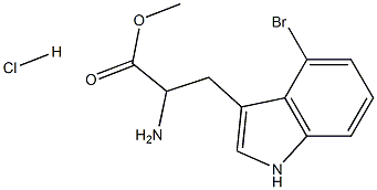 methyl 2-amino-3-(4-bromo-1H-indol-3-yl)propanoate hydrochloride, 1423024-60-5, 结构式