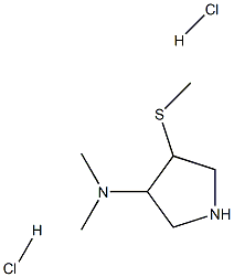 N,N-dimethyl-4-(methylsulfanyl)pyrrolidin-3-amine dihydrochloride,1423026-62-3,结构式