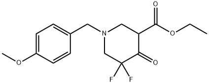 ethyl 5,5-difluoro-1-(4-methoxybenzyl)-4-oxopiperidine-3-carboxylate,1423027-26-2,结构式