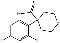 4-(2,4-difluorophenyl)oxane-4-carboxylic acid,1423027-56-8,结构式