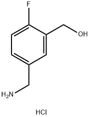 5-(氨基甲基)-2-氟苯基]甲醇盐酸盐 结构式