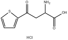 2-胺-4-氧代-4-(噻吩-2-基)丁酸盐酸盐 结构式