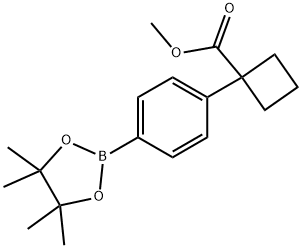 methyl 1-[4-(4,4,5,5-tetramethyl-1,3,2-dioxaborolan-2-yl)phenyl]cyclobutane-1-carboxylate Structure