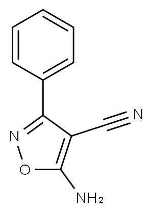 5-氨基-3-苯基异噁唑-4-腈, 14246-77-6, 结构式