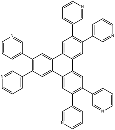 2,3,6,7,10,11-hexa(pyridine-3-yl)triphenylene Struktur