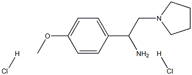 1-(4-甲氧苯基)-2-(吡咯烷-1-基)乙烷-1-胺二盐酸,1427379-79-0,结构式