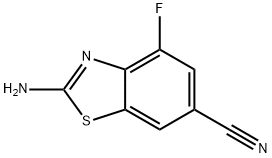 2-amino-4-fluorobenzo[D]thiazole-6-carbonitrile Structure