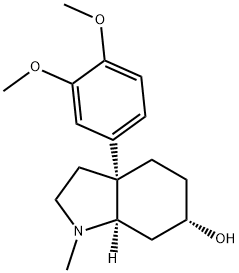 (3aR,6S,7aR)-3a-(3,4-dimethoxyphenyl)-1-methyloctahydro-1H-indol-6-ol Struktur