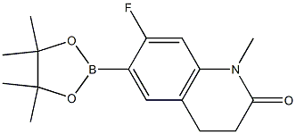 7-氟-1-甲基-6-(4,4,5,5-四甲基-1,3,2-二氧硼杂环戊烷-2-基)-3,4-二氢喹啉-2(1H)-酮,1427587-55-0,结构式