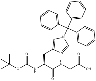 叔丁氧羰基-组氨酸(三苯甲基)-甘氨酸,1428125-85-2,结构式