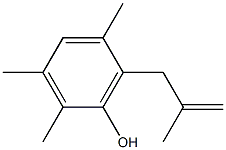 2,3,5-trimethyl-6-(2-methylprop-2-en-1-yl)phenol 结构式