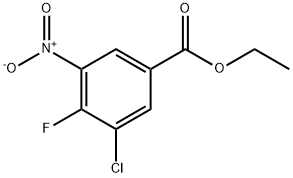 3-氯-4-氟-5-硝基苯甲酸乙酯,1431505-19-9,结构式