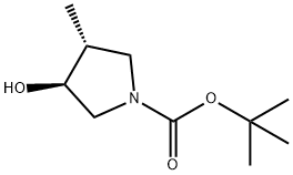 叔丁基(3S,4R)-3-羟基-4-甲基吡咯烷-1-羧酸盐, 1432132-80-3, 结构式