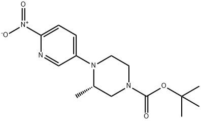 tert-butyl (S)-3-methyl-4-(6-nitropyridin-3-yl)piperazine-1-carboxylate, 1433849-53-6, 结构式