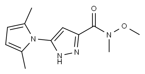 3-(2,5-dimethyl-1H-pyrrol-1-yl)-N-methoxy-N-methyl-1H-pyrazole-5-carboxamide,1433856-87-1,结构式