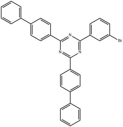 2,4-di([1,1'-biphenyl]-4-yl)-6-(3-bromophenyl)-1,3,5-triazine Structure