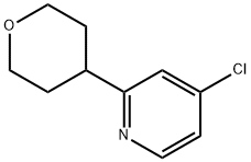 4-Chloro-2-(4-tetrahydropyranyl)pyridine 结构式