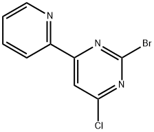2-Bromo-4-chloro-6-(2-pyridyl)pyrimidine Struktur