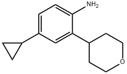 2-(4-Tetrahydropyranyl)-4-(cyclopropyl)aniline 结构式