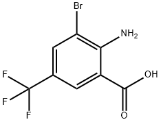 2-氨基-3-溴-5-(三氟甲基)苯甲酸,1434631-44-3,结构式