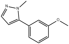 5-(3-METHOXYPHENYL)-1-METHYL-1H-PYRAZOLE, 144026-75-5, 结构式