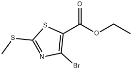 4-溴-2-甲硫基噻唑-5-羧酸乙酯, 1443014-87-6, 结构式