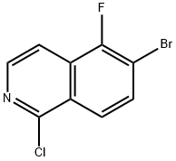 6-bromo-1-chloro-5-fluoroisoquinoline, 1445564-11-3, 结构式