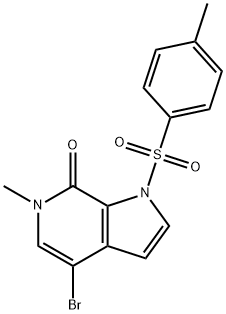 4-溴-6-甲基-1-对甲苯磺基-1H-吡咯并[2,3-C]吡啶-7(6H)-酮,1445993-87-2,结构式